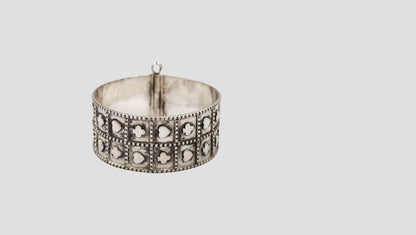 Handcrafted Oxidised Silver Statement Bangle – Sangeeta Boochra