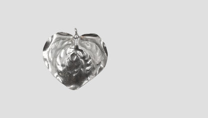 Sangeeta Boochra Elegant Silver Leaf-Heart Pendant