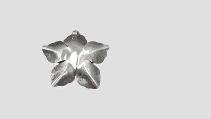 Sangeeta Boochra Oxidised Silver Floral Charm Pendant