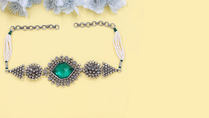 Sangeeta Boochra's Artistry: Timeless Silver Necklace