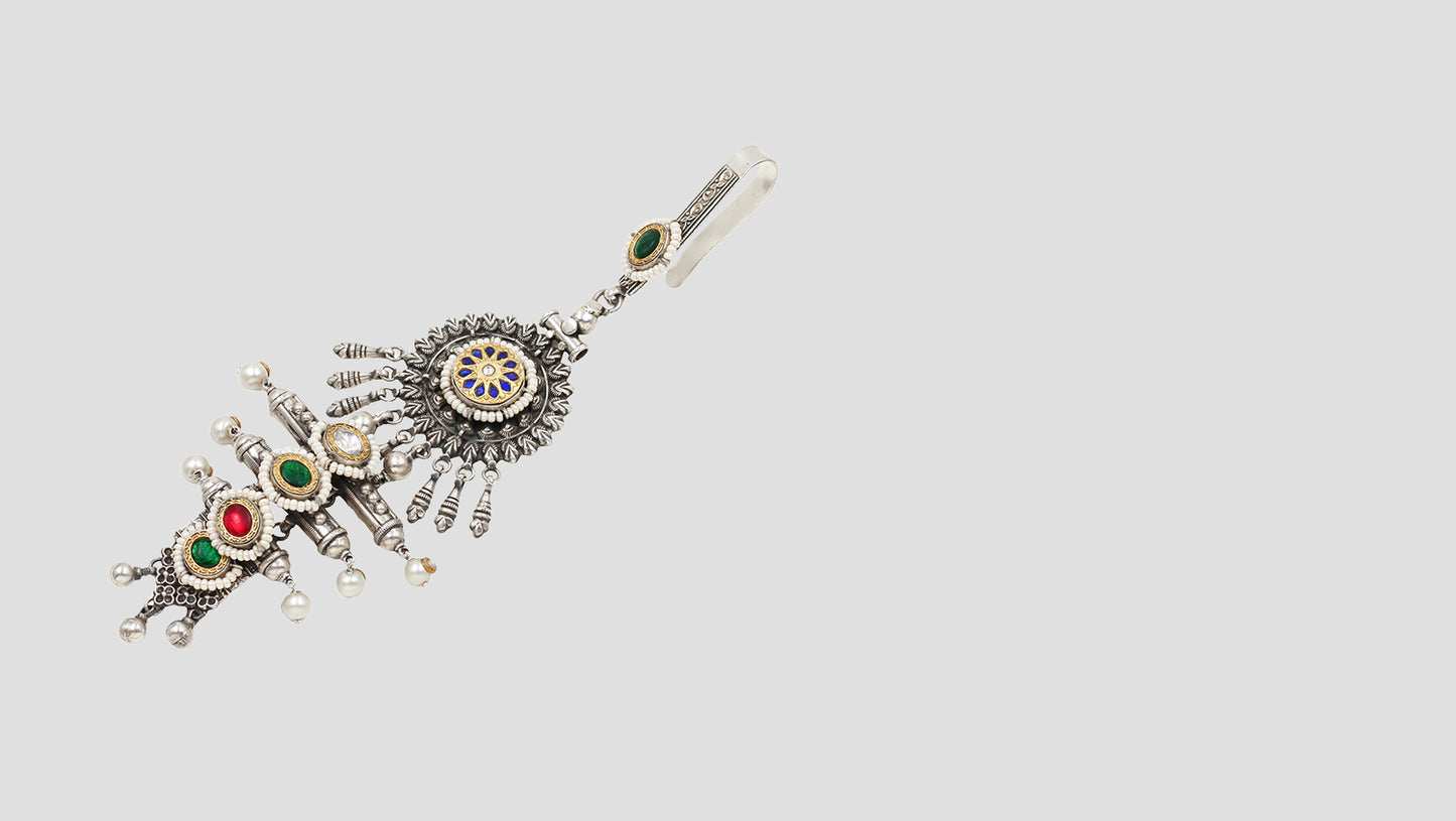 Artisan Mastery: Sangeeta Boochra Intricate Silver Keychain