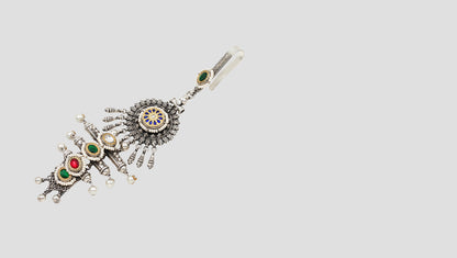 Artisan Mastery: Sangeeta Boochra Intricate Silver Keychain