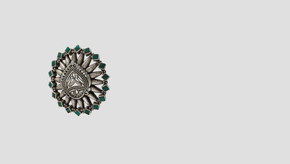 "Timeless Polish: Sangeeta Boochra Silver Handcrafted Ring "