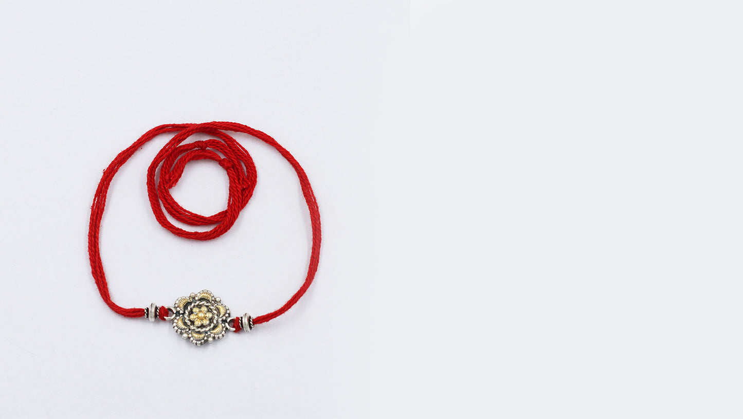 Sangeeta Boochra "925 Sterling Silver Rakhi: Timeless Bond"