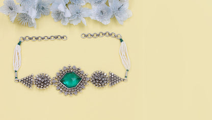 Sangeeta Boochra's Artistry: Timeless Silver Necklace