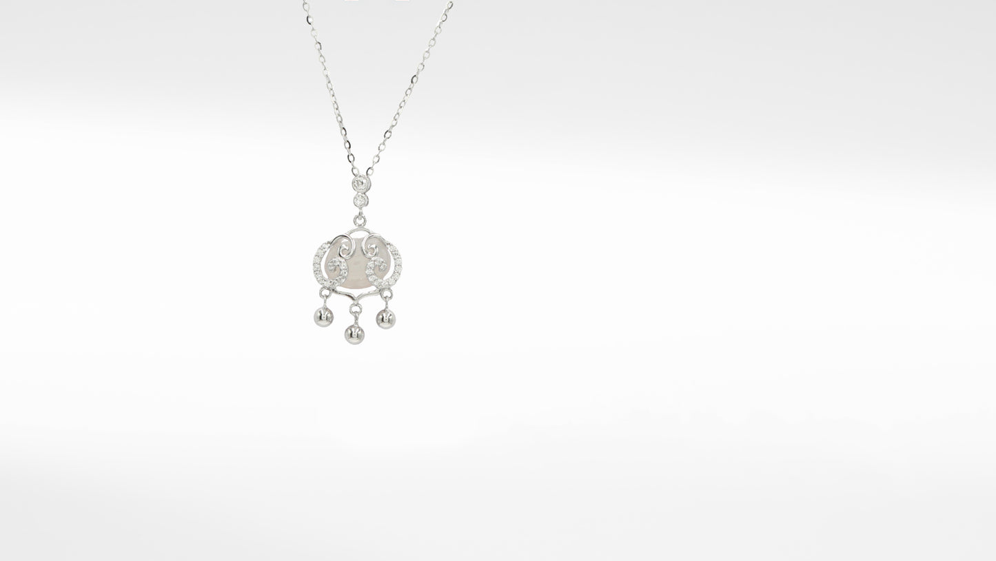 Sangeeta Boochra Silver-Plated CZ Pendant & Chain