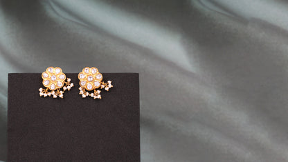 "Golden Luxe: Kundan Earrings by Sangeeta Boochra "