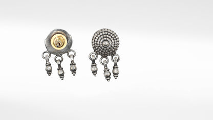 Sangeeta Boochra Silver Round Shape Handcrafted Earring