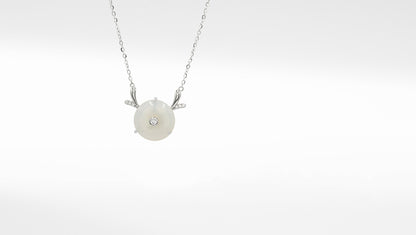 Silver-Plated CZ Pendant & Chain