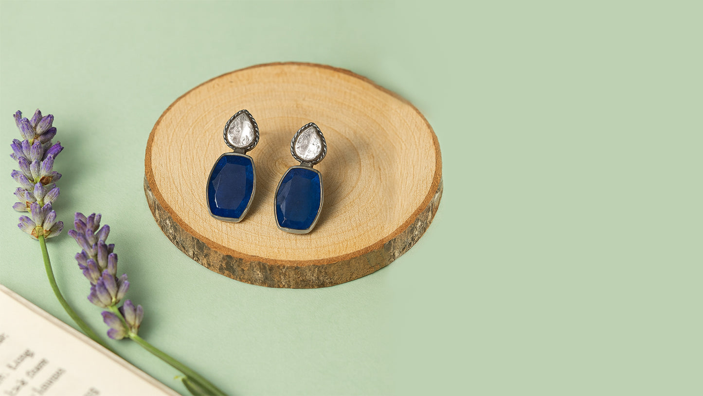 Sangeeta Boochra Classic Silver Earrings