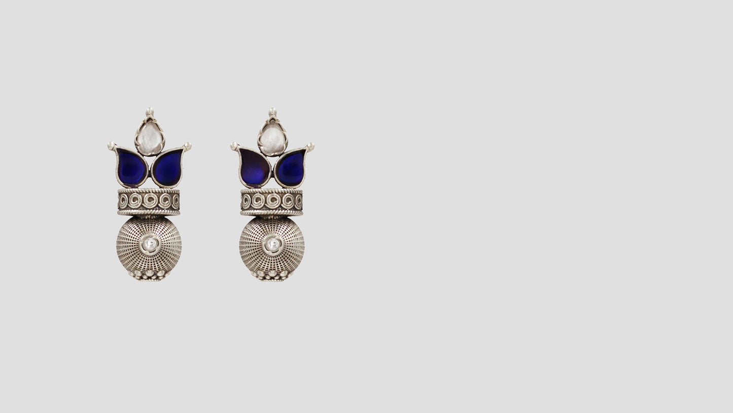 Classic Grace: Sangeeta Boochra Handcrafted Silver Studs