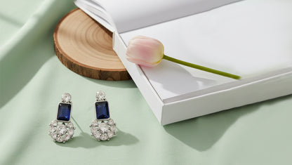 Sangeeta Boochra Handcrafted Polki Silver Earrings