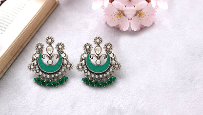 Sangeeta Boochra Handcrafted Tribal Chandbali Earrings