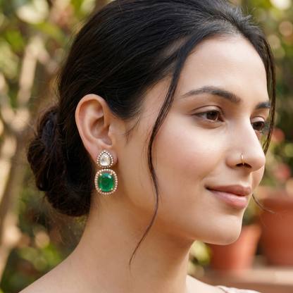 Sangeeta Boochra Imperial Green Elegance Necklace Set
