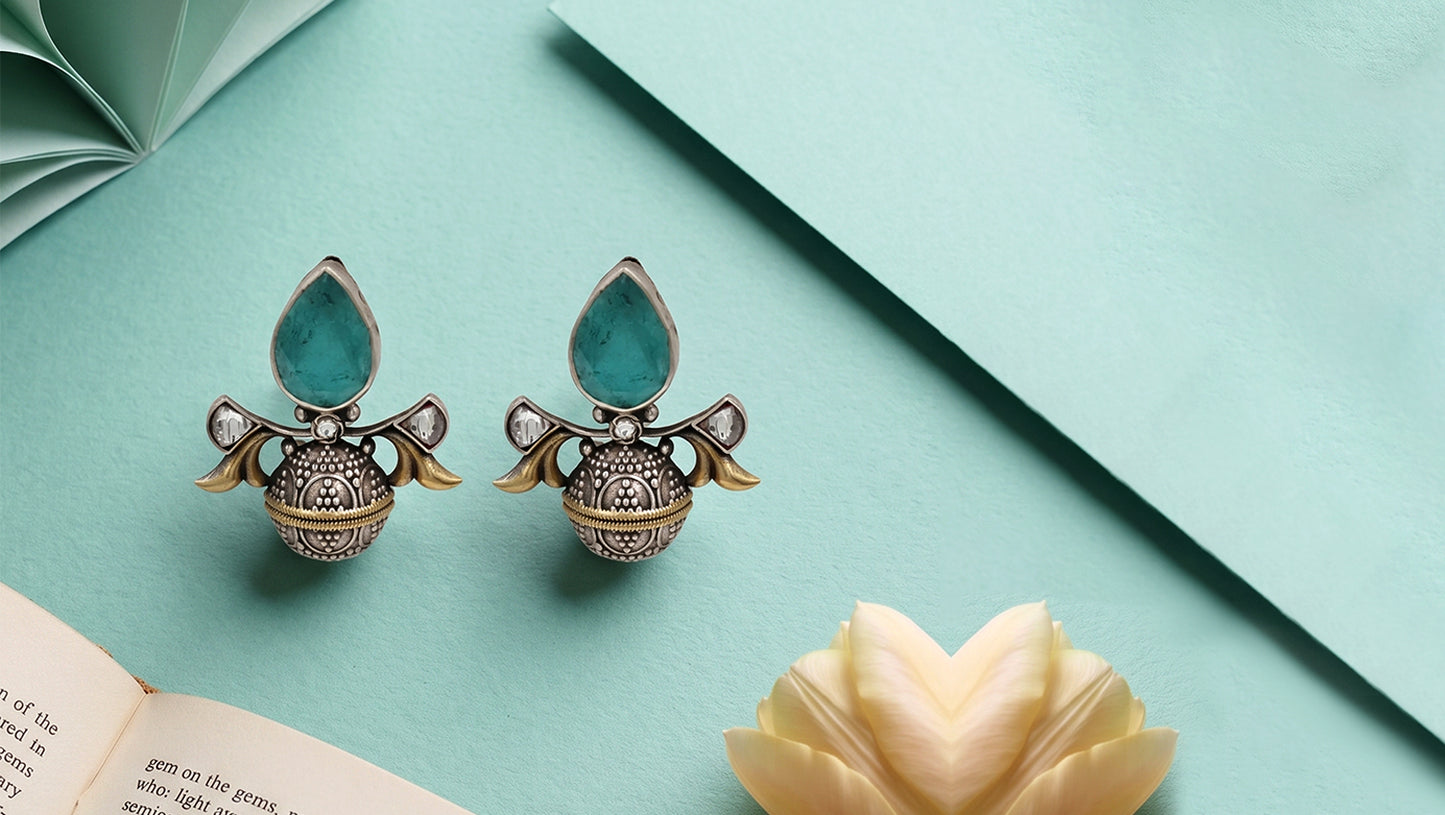 Sangeeta Boochra Heritage Dual Tone Earrings