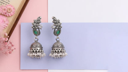 Ethnic Peacock Pearl Drop Earrings by Sangeeta Boochra