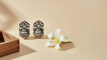 Sangeeta Boochra Heritage Kundan Floral Statement Earrings