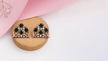 Sangeeta Boochra Silver Statement Floral Studs