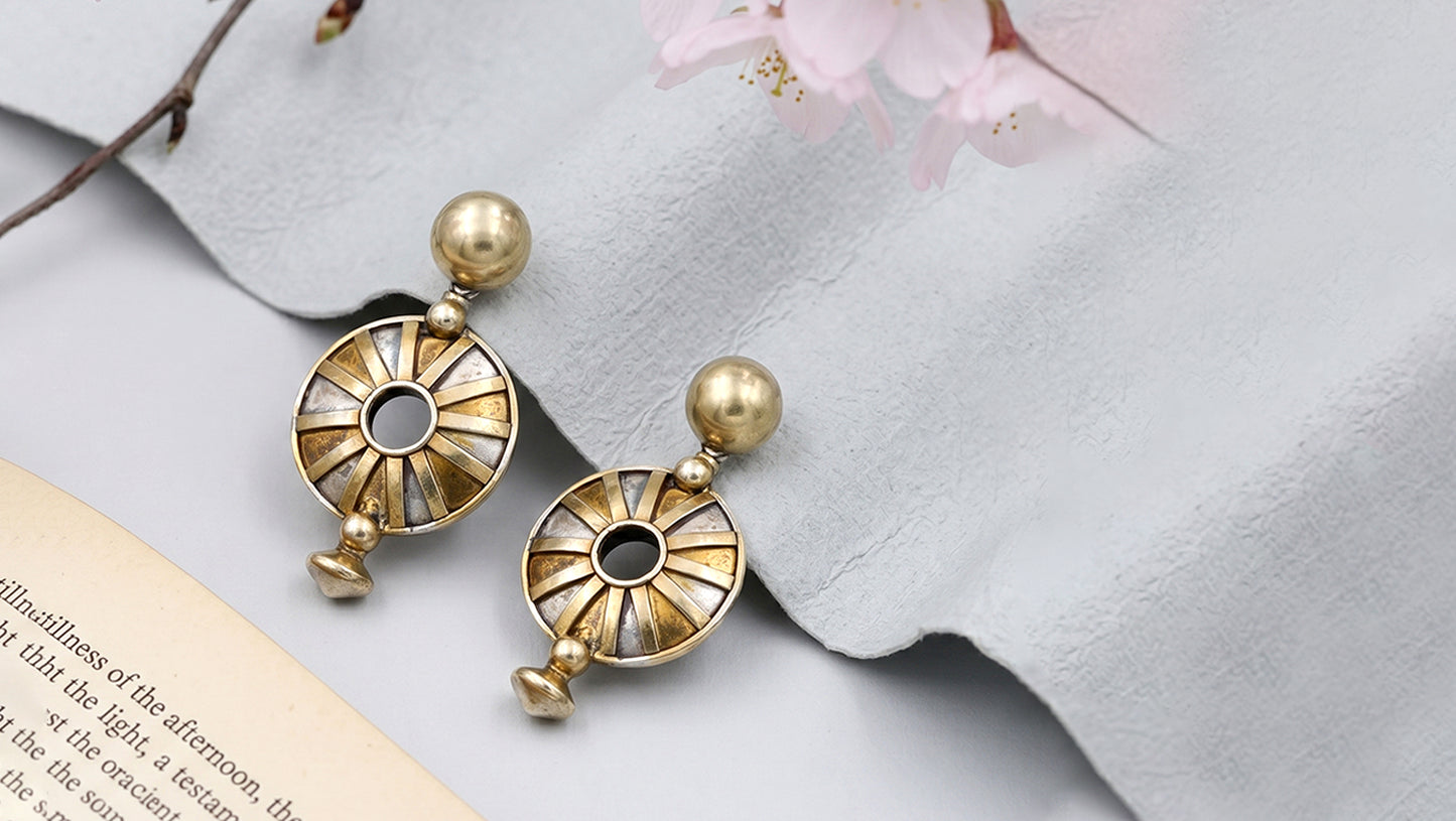 Sangeeta Boochra Antique Finish Dual Tone Earrings
