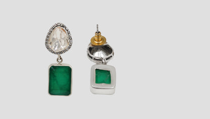 Artisan Silver Moissanite Earrings by Sangeeta Boochra