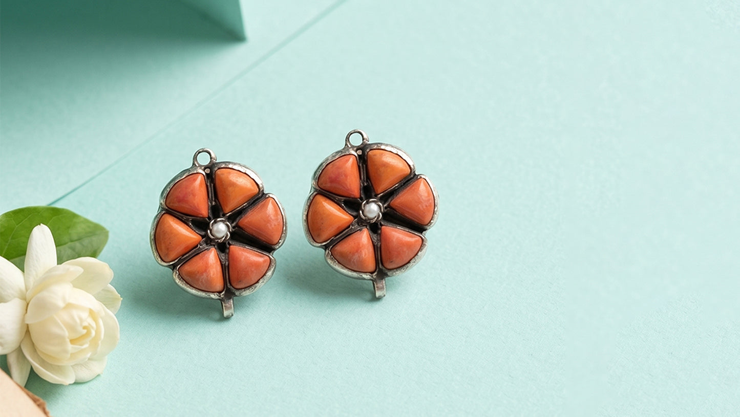 Sangeeta Boochra Ethnic Floral Stud