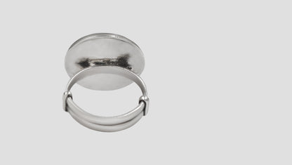 Sangeeta Boochra Antique Finish Silver Flower Ring