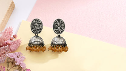 Sangeeta Boochra Artisan Silver Jhumka Earrings