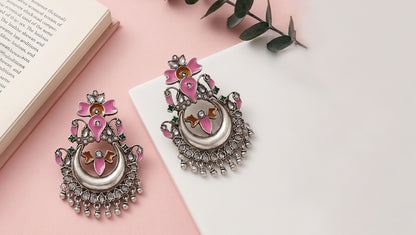 Sangeeta Boochra Heritage Enamel Statement Earrings