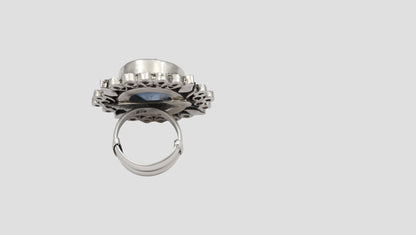 Sangeeta Boochra Heirloom Blue Gemstone Silver Ring