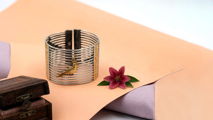 Sangeeta Boochra Dual-Tone Silver Statement Cuff