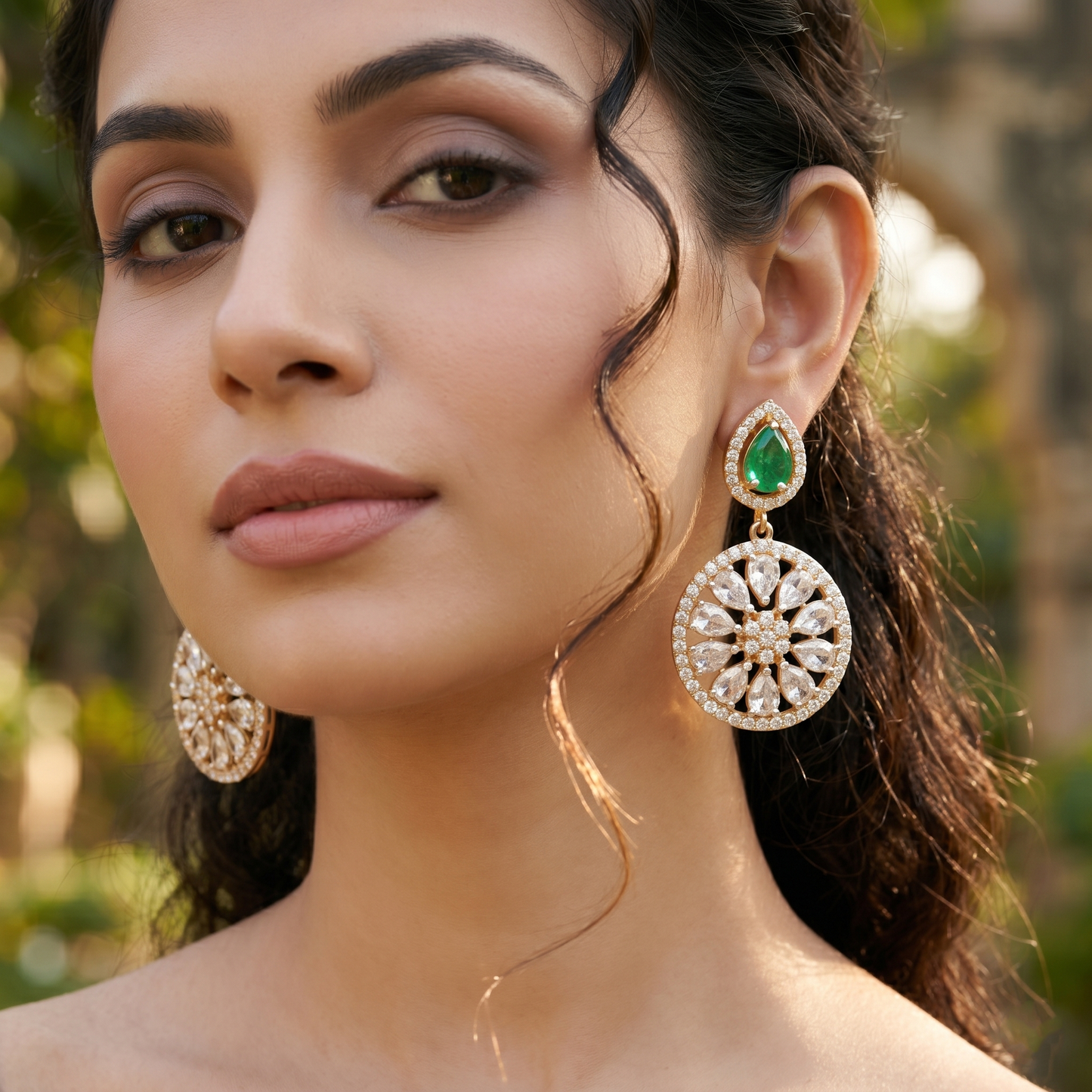 Sangeeta Boochra Royal Radiance Gold-Plated Moissanite Set