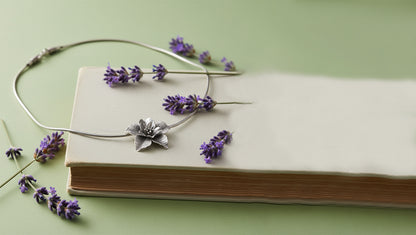 Sangeeta Boochra Oxidised Silver Floral Charm Pendant