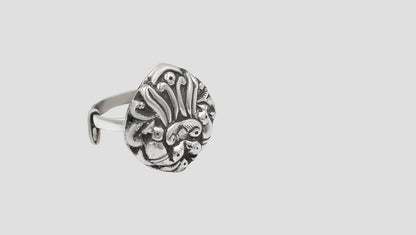 Sangeeta Boochra Handcrafted Traditional Oxidised Silver Ring