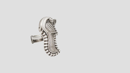 Heritage Peacock Design Adjustable Silver Ring – Sangeeta Boochra