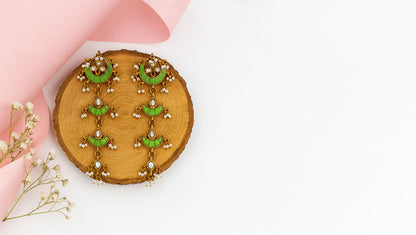 Handcrafted Crescent Drop Silver Earrings by Sangeeta Boochra