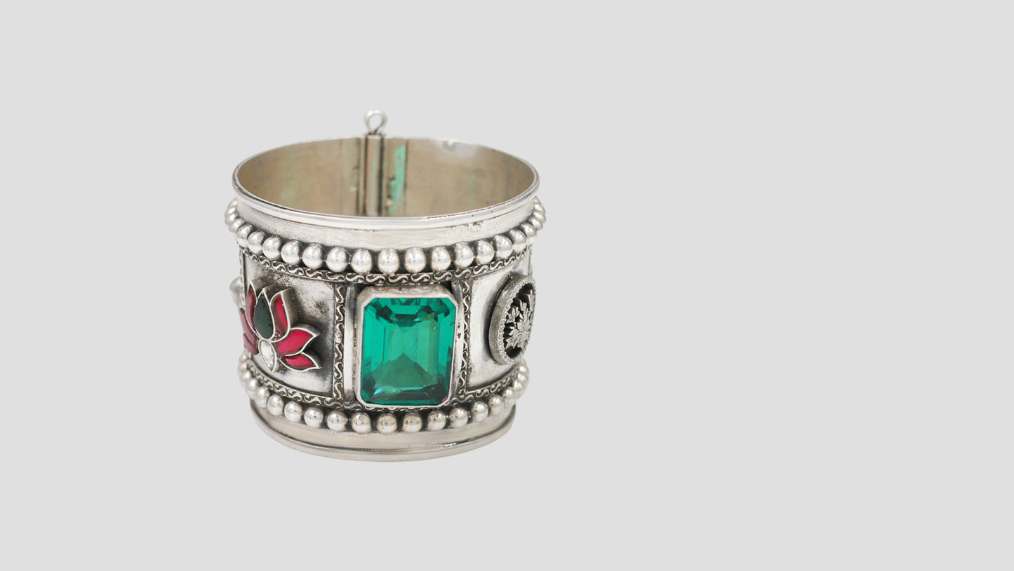 Sangeeta Boochra Handcrafted Tribal Silver Bangle