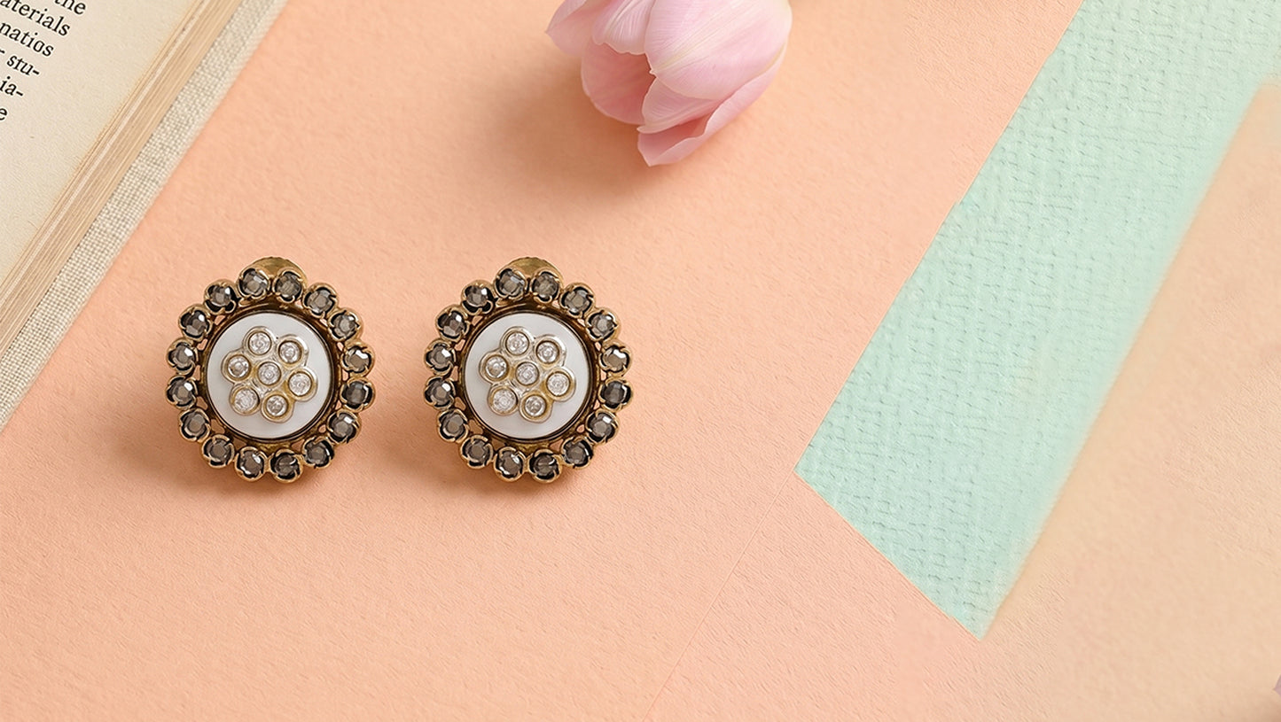 Sangeeta Boochra Heritage Silver Stud Earrings