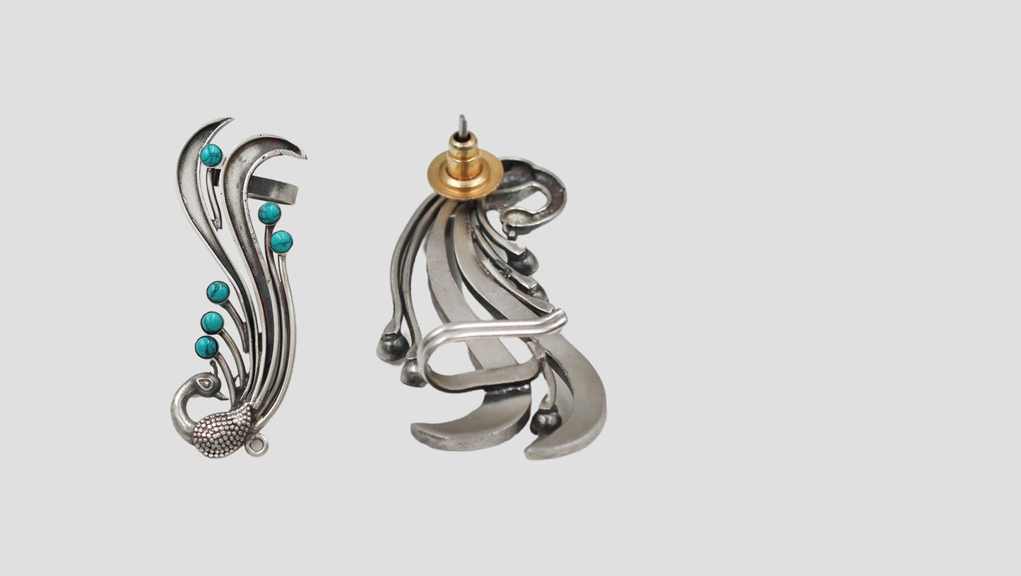 Sangeeta Boochra Turquoise Accent Silver Earrings