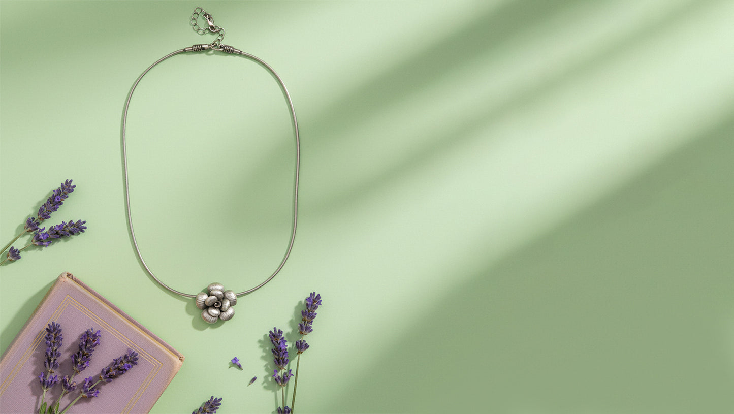 Sangeeta Boochra Artistic Oxidised Silver Floral Accessory with Pendant & Brooch Functionality