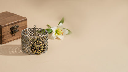 Sangeeta Boochra Heritage Dual-Tone Silver Statement Bangle