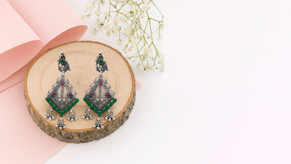 Sangeeta Boochra Handcrafted Silver Filigree Earrings