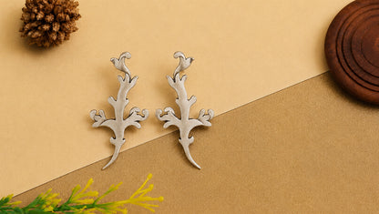 Sangeeta Boochra Designer Silver Statement Earrings