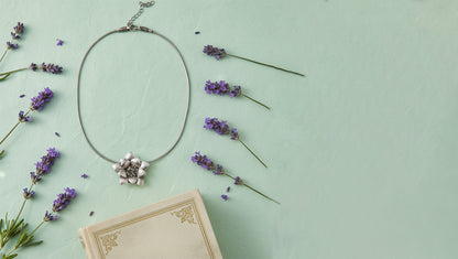 Handcrafted Oxidised Flower Design Silver Pendant by Sangeeta Boochra