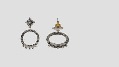 Handcrafted Tribal Silver Hoops by Sangeeta Boochra