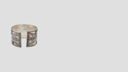 Mythical Creatures Oxidized Silver Cuff