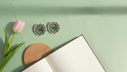 Sangeeta Boochra Traditional Kundan Silver Stud Earrings