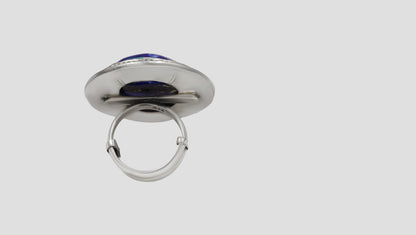 Sangeeta Boochra Handcrafted Lapis Elegance Ring