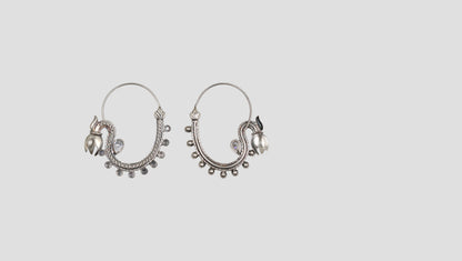 Sangeeta Boochra Heritage Oxidised Hoop Earrings