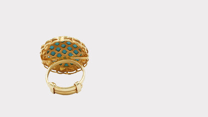 Sangeeta Boochra Gold-Plated Handmade Ring: Delicate Opulence