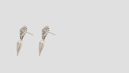 Bohemian Grace: Handcrafted Silver Earrings with a Tribal Touch